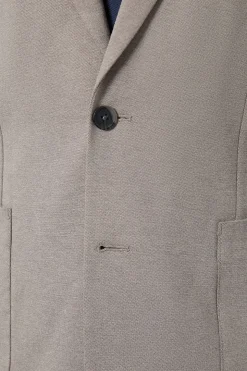 Blazer Ajusté À Poches Plaquées Et Motif Œil-d'oiseau Neutre