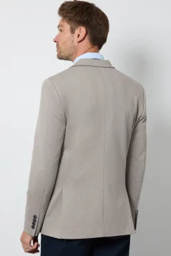 Blazer Ajusté À Poches Plaquées Et Motif Œil-d'oiseau Neutre