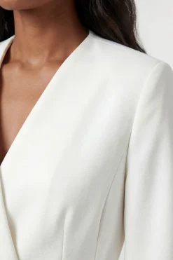 KarenMillen Blazer Ajusté Sans Col En Viscose Stretch Compacte<Femme Tailleurs|Blazers