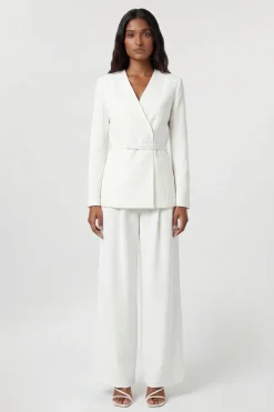 KarenMillen Blazer Ajusté Sans Col En Viscose Stretch Compacte<Femme Tailleurs|Blazers