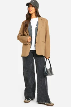 Blazer ajusté à simple boutonnage, coupe décontractée