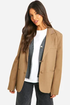 Blazer ajusté à simple boutonnage, coupe décontractée