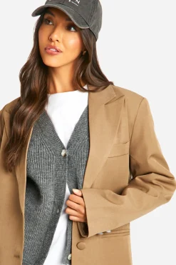 Blazer ajusté à simple boutonnage, coupe décontractée