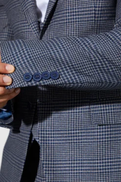 boohooMAN Blazer ajusté, simple boutonnage, à carreaux<Homme Costumes Et Tenues Formelles
