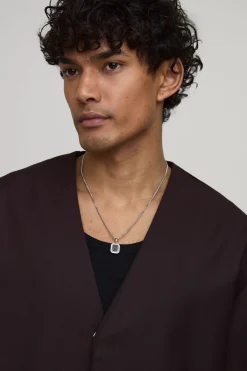 boohooMAN Blazer Ample Col V Sans Col<Homme Ensembles|Tout Afficher
