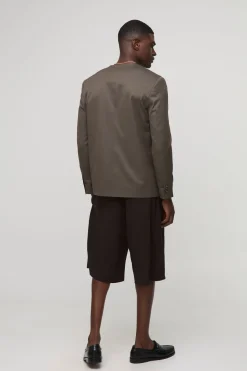 boohooMAN Blazer ample sans col à enroulement avant<Homme Costumes Et Tenues Formelles