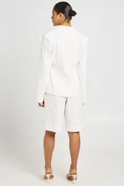 boohoo Blazer Aspect Lin Taille Cintrée<Femme Tailleurs|Blazers