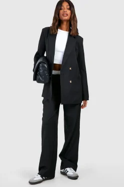 Blazer basique surdimensionné à double boutonnage