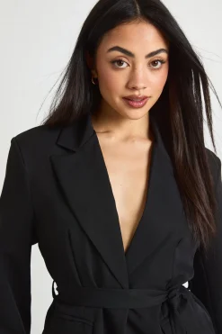 Blazer Boxy Avec Ceinture À Nouer