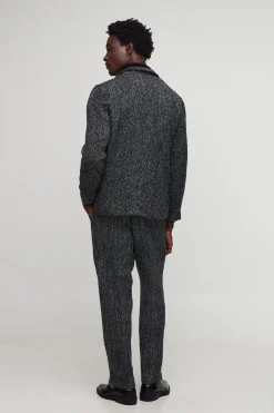 boohooMAN Blazer Boxy Bouclé Surdimensionné<Homme Costumes Et Tenues Formelles