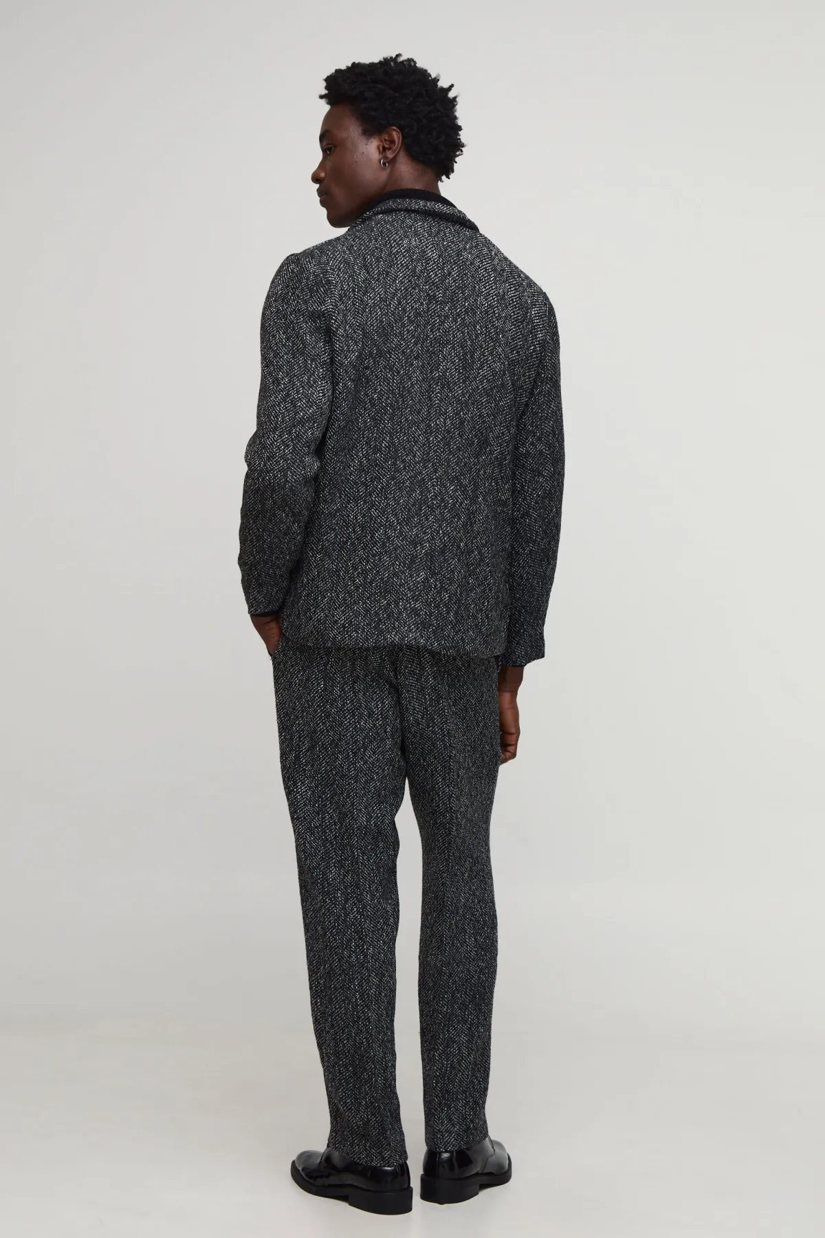 boohooMAN Blazer Boxy Bouclé Surdimensionné<Homme Costumes Et Tenues Formelles