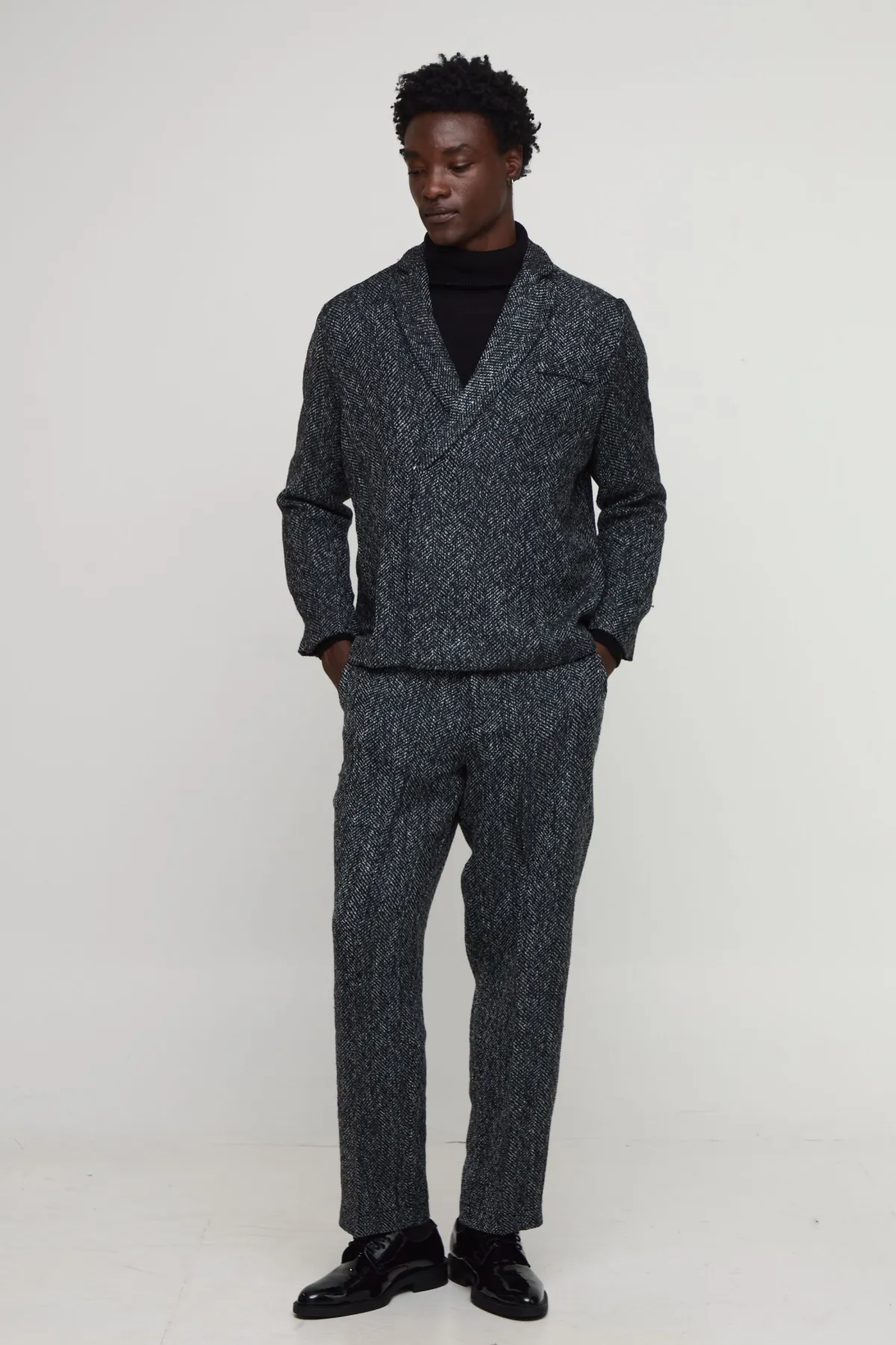 boohooMAN Blazer Boxy Bouclé Surdimensionné<Homme Costumes Et Tenues Formelles