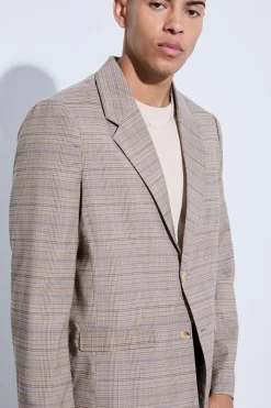 Blazer boxy à carreaux surdimensionné