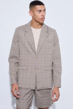 Blazer boxy à carreaux surdimensionné