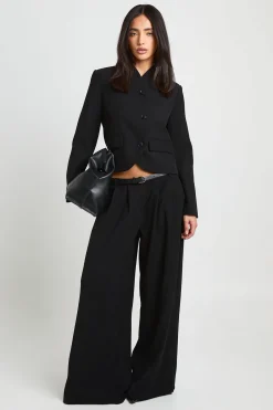 boohoo Blazer Boxy Col Montant À Ourlet Courbe<Femme Tailleurs|Blazers