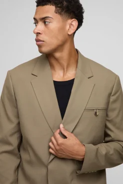 Blazer boxy à coupe décontractée