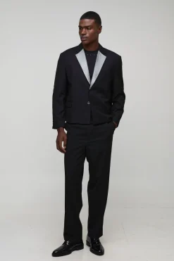 Blazer boxy surdimensionné orné de strass