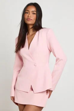 Blazer Cache-cœur Col V Sans Col