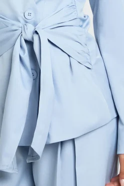 Blazer Cache-cœur Drapé À Nouer À La Taille