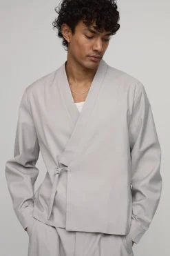 boohooMAN Blazer Cache-cœur À Lien Latéral<Homme Ensembles|Tout Afficher