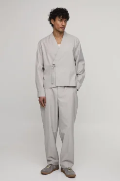 boohooMAN Blazer Cache-cœur À Lien Latéral<Homme Ensembles|Tout Afficher