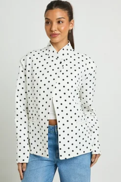 boohoo Blazer Cache-cœur À Pois Avec Fermeture Haute<Femme Tailleurs|Pois