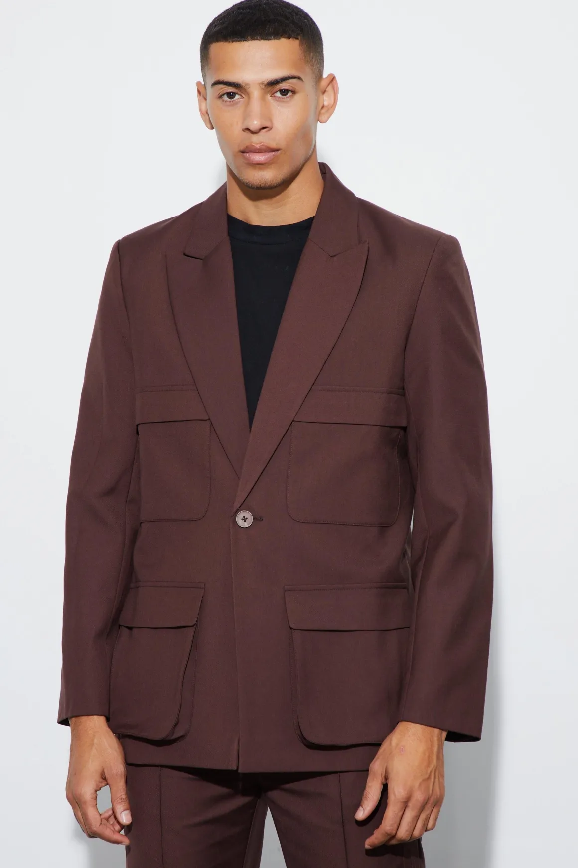 Blazer Cargo Coupe Décontractée