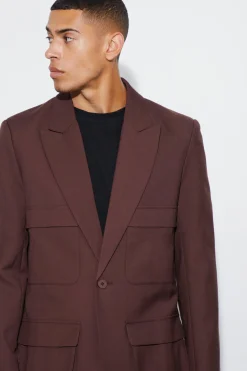 Blazer Cargo Coupe Décontractée