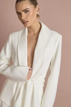 boohoo Blazer Ceinture Obi à la Taille<Femme Tailleurs|Blazers