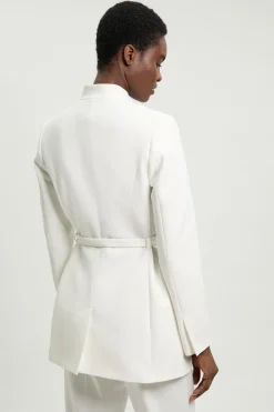 KarenMillen Blazer Ceinturé Sans Col Ajusté<Femme Tailleurs|Blazers