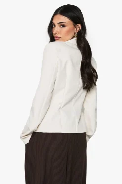 Blazer Cintré Ajusté à Détails Boutons