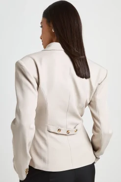 boohoo Blazer Cintré Avec Agrafes Ajustables Au Dos<Femme Tailleurs|Blazers