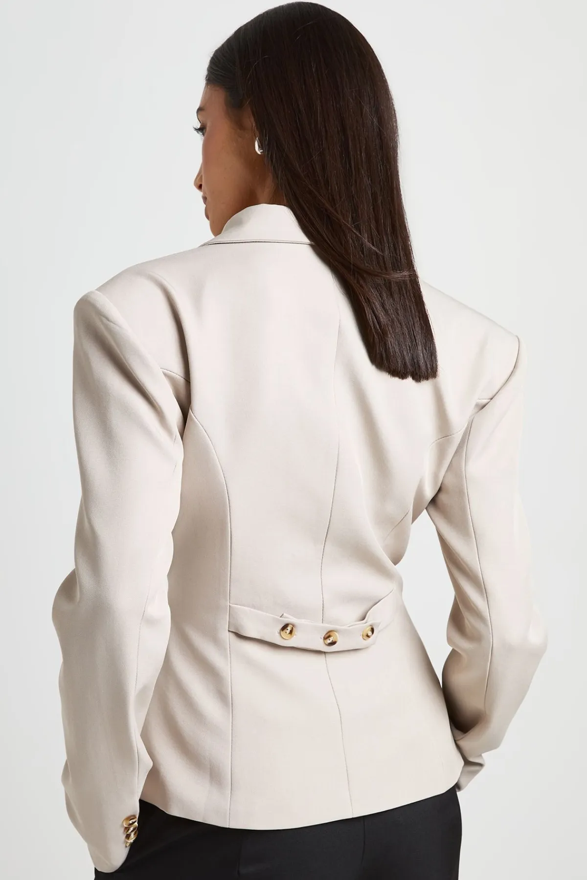 boohoo Blazer Cintré Avec Agrafes Ajustables Au Dos<Femme Tailleurs|Blazers