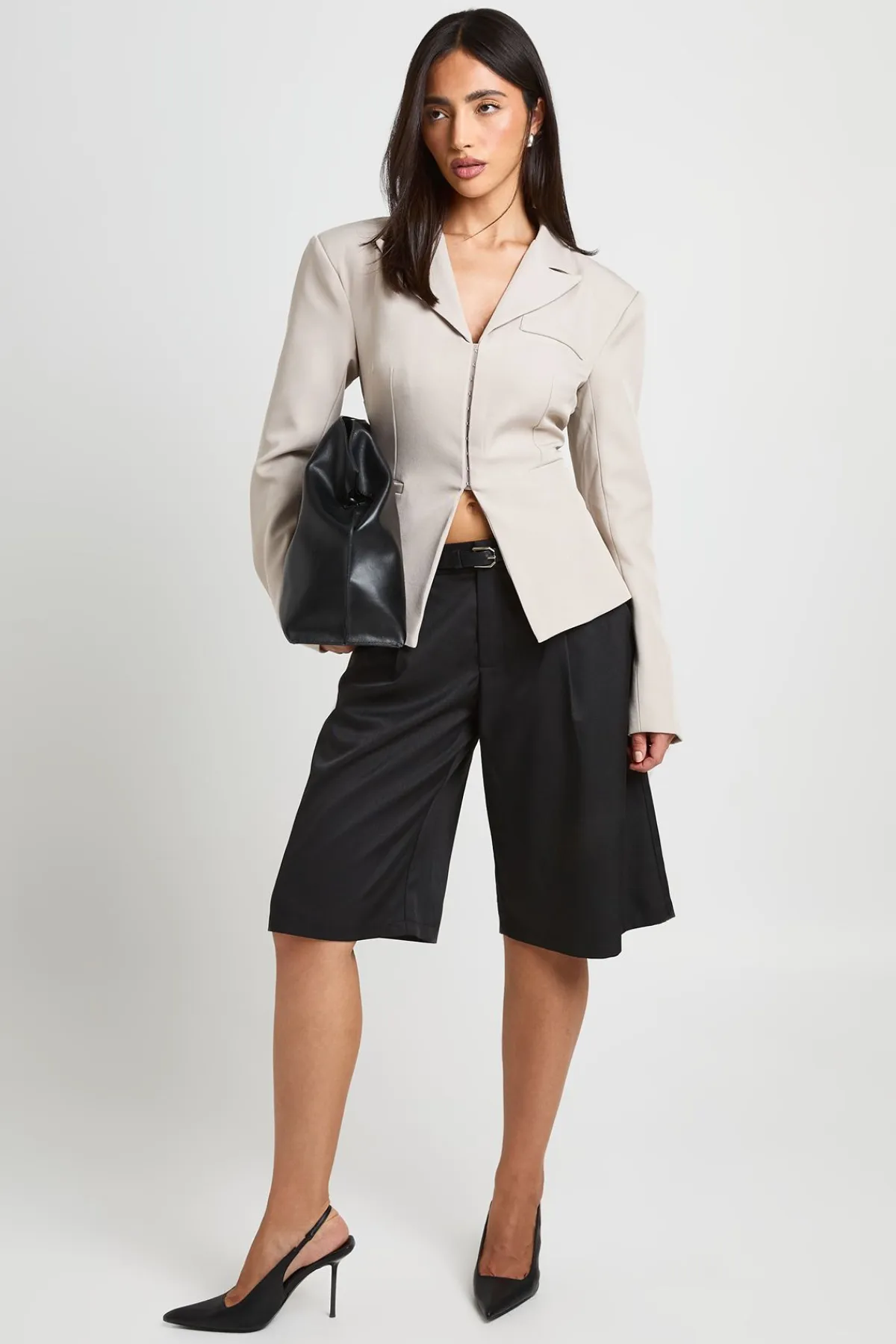 boohoo Blazer Cintré Avec Agrafes Ajustables Au Dos<Femme Tailleurs|Blazers