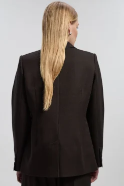 KarenMillen Blazer Cintré Chiné à Boutonnage Simple<Femme Tailleurs|Blazers