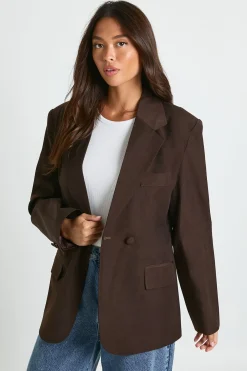 Blazer Cintré Croisé À Taille Ajustée