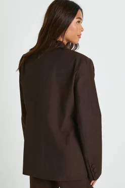 Blazer Cintré Croisé À Taille Ajustée
