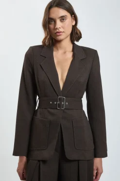 KarenMillen Blazer Cintré À Double Boutonnage Avec Ceinture<Femme Tailleurs|Blazers