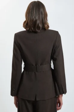KarenMillen Blazer Cintré À Double Boutonnage Avec Ceinture<Femme Tailleurs|Blazers