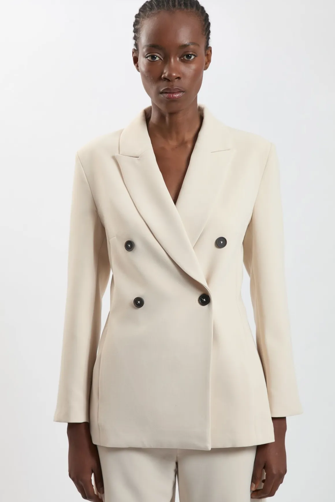 Blazer Cintré À Double Boutonnage