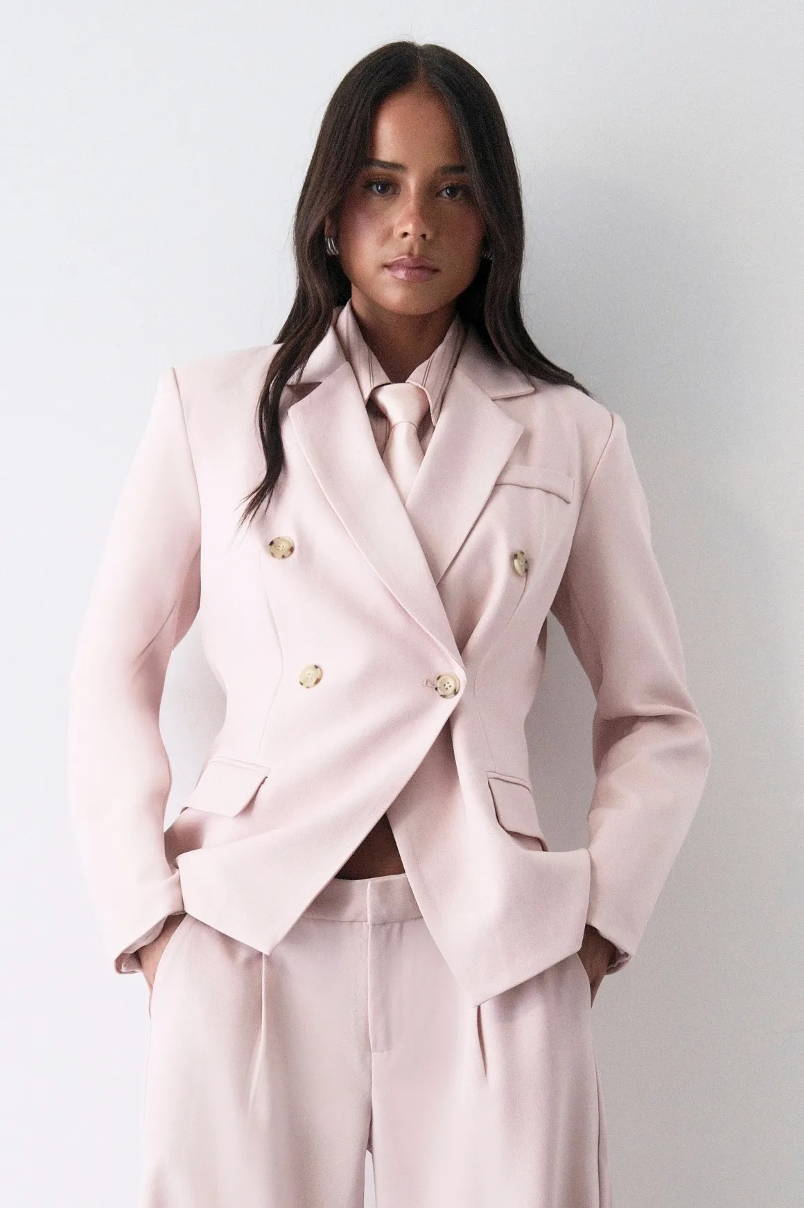 Blazer Cintré À Double Boutonnage