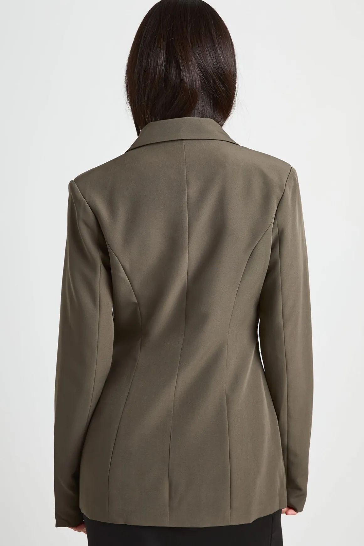 Blazer cintré en tissu tissé