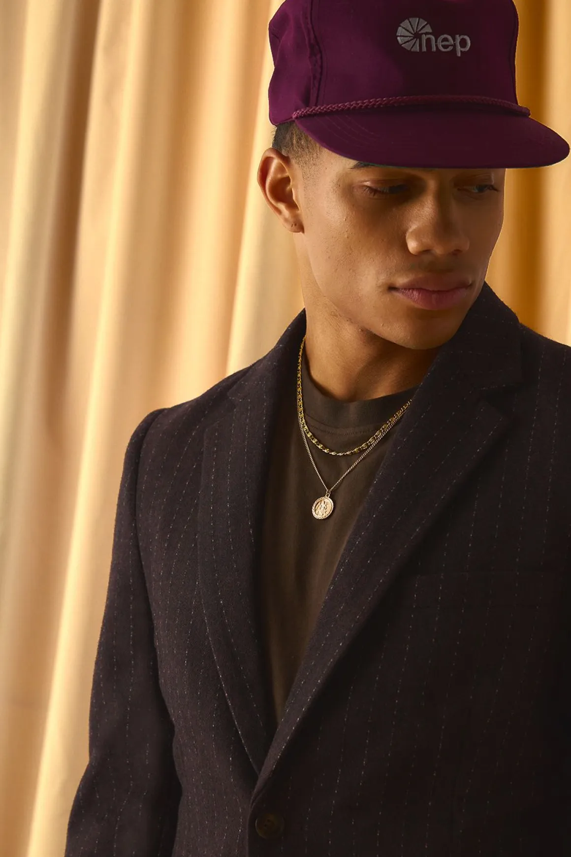 Blazer cintré à fines rayures