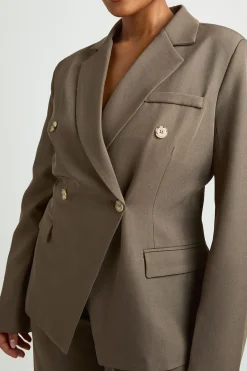 boohoo Blazer Cintré Grande Taille À Double Boutonnage<Femme Tailleurs|Blazers