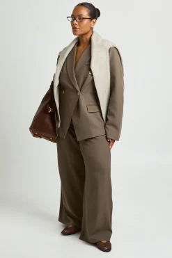 boohoo Blazer Cintré Grande Taille À Double Boutonnage<Femme Tailleurs|Blazers