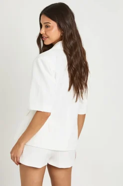 boohoo Blazer Cintré À Manches Bouffantes Et Boutonnage Devant<Femme Tailleurs|Blazers