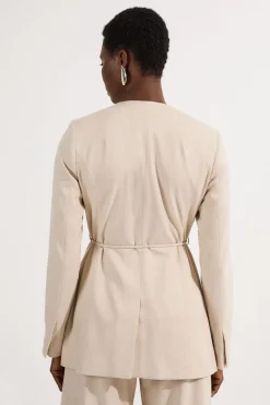 KarenMillen Blazer cintré marle à ceinture nouée pour petites<Femme Tailleurs|Blazers