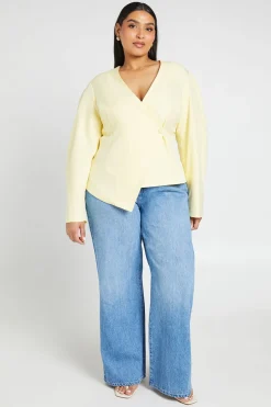 Blazer Cintré Sans Col Grande Taille