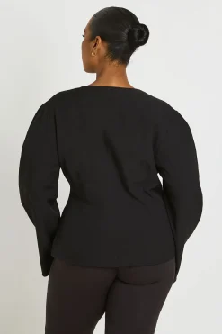 boohoo Blazer Cintré Sans Col Grande Taille<Femme Tailleurs|Blazers
