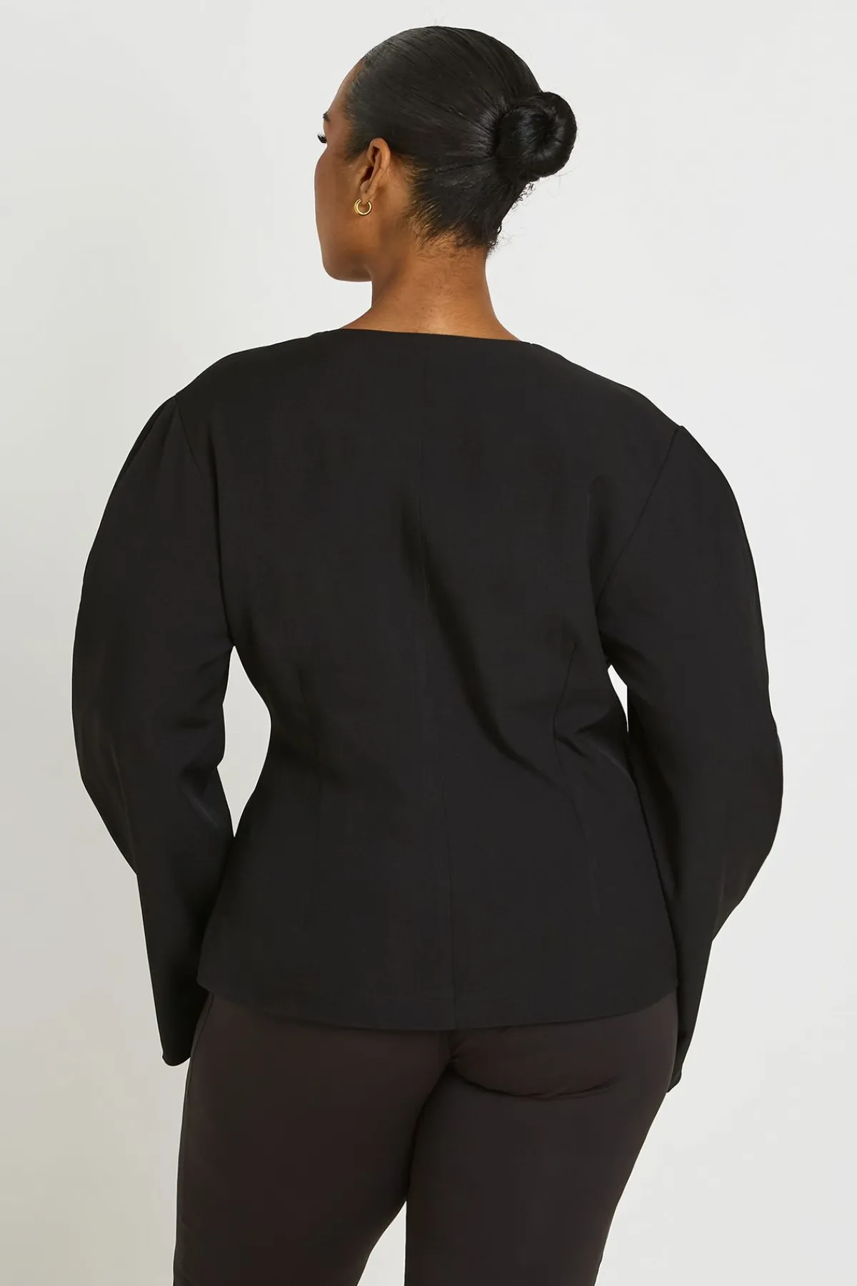boohoo Blazer Cintré Sans Col Grande Taille<Femme Tailleurs|Blazers